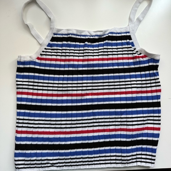 H&M Striped Halter Crop Too - Picture 1 of 4
